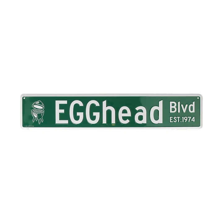 Big Green Egg Straatnaambord Egghead BLVD