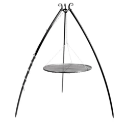 Cookking Driepoot Gebogen Met Zwart Stalen Rooster 200 Cm